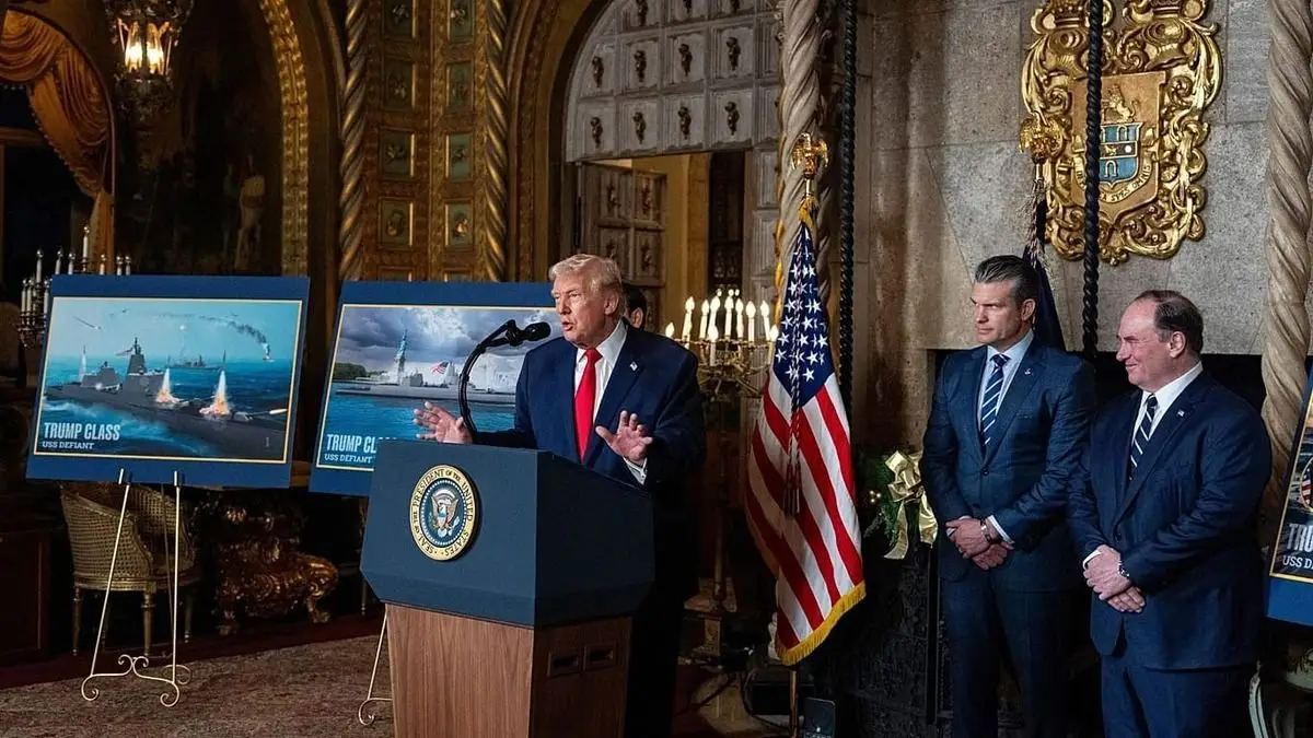ترامپ از نبردناو «کلاس ترامپ» رونمایی کرد؛ آیا ناوگان طلایی آمریکا بازمی‌گردد؟