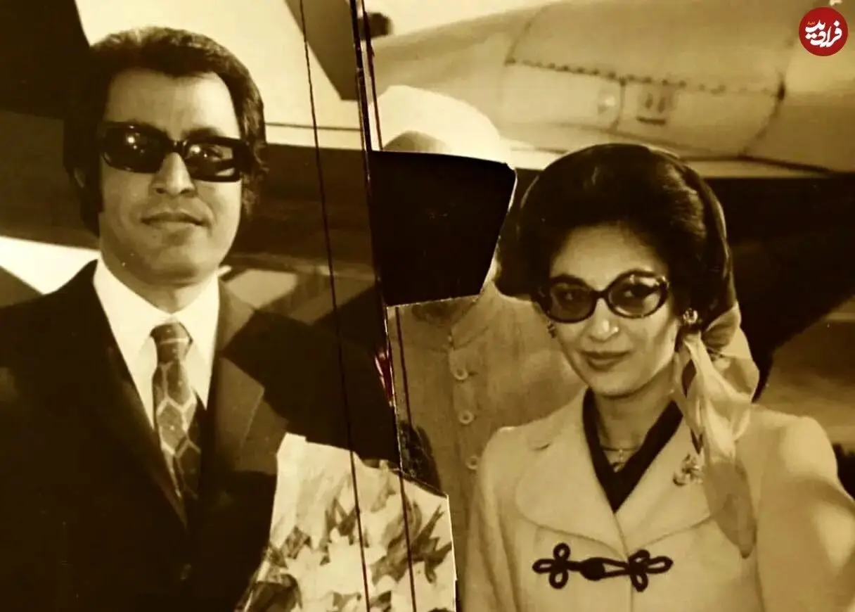 احمدشاه ، آخرین ولیعهد افغانستان در کنار همسرش؛ دهه ۴۰ شمسی