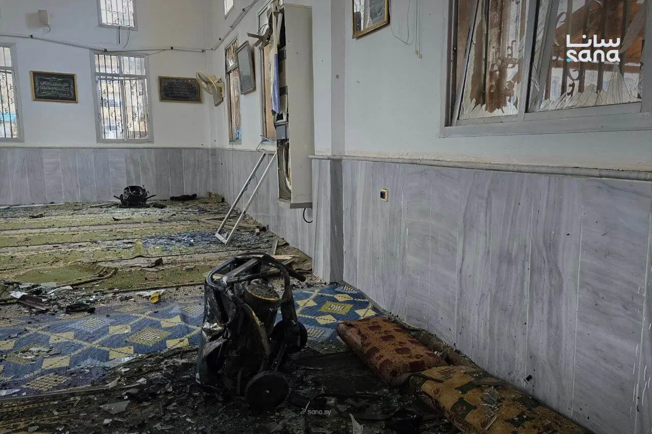 انفجار مسجد امام علی حمص سوریه