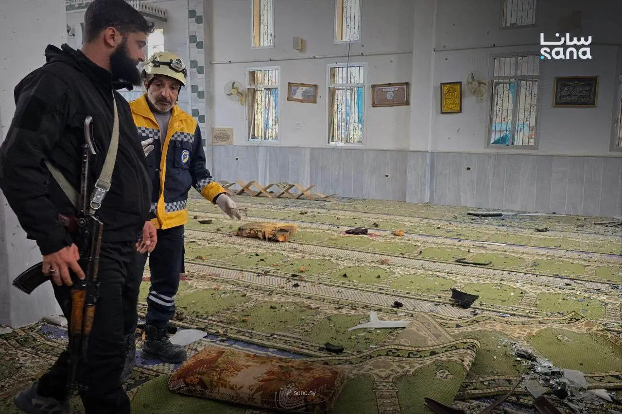 انفجار مسجد امام علی حمص سوریه