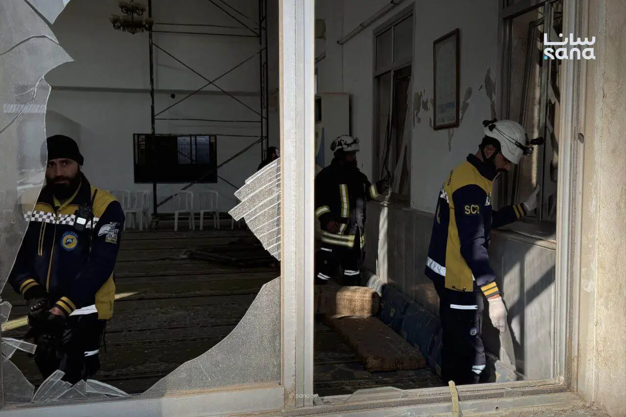 انفجار مسجد امام علی حمص سوریه