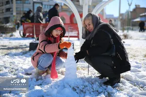 برف بازی مردم ارومیه