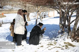 برف بازی مردم ارومیه