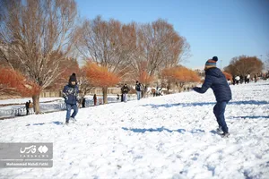 برف بازی مردم ارومیه