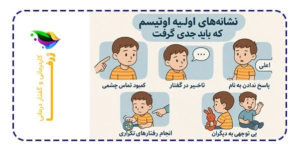 نشانه های اولیه اوتیسم