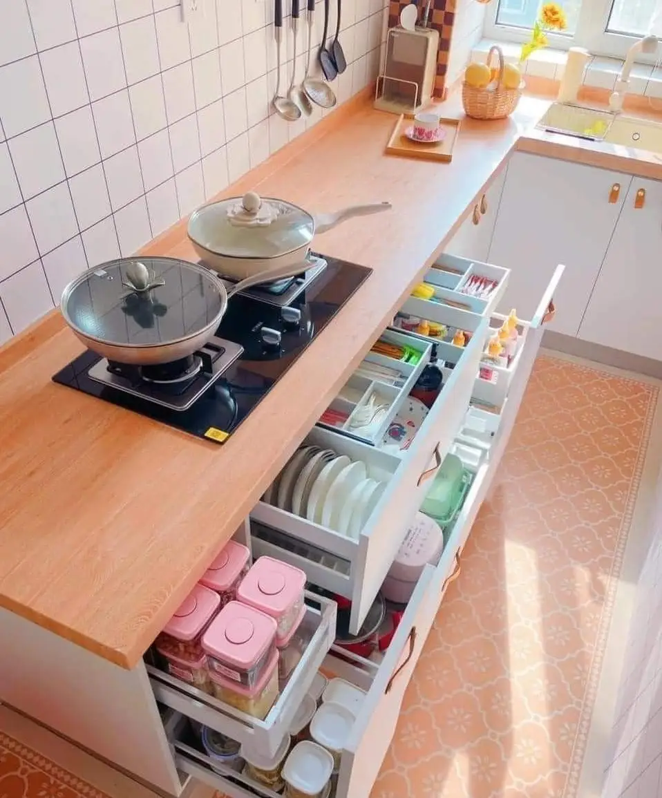 چیدمان کابینت زیر اجاق گاز