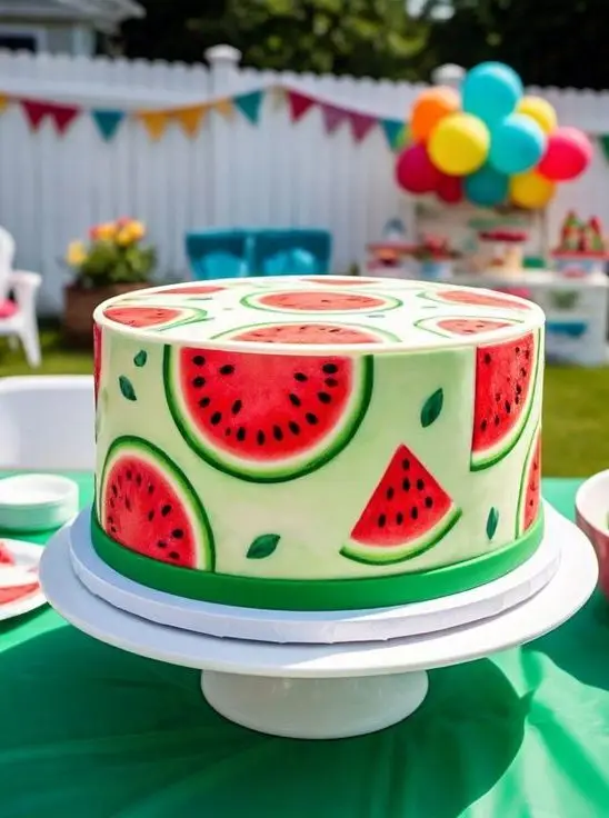 تزیین کیک شب یلدا برای مدرسه