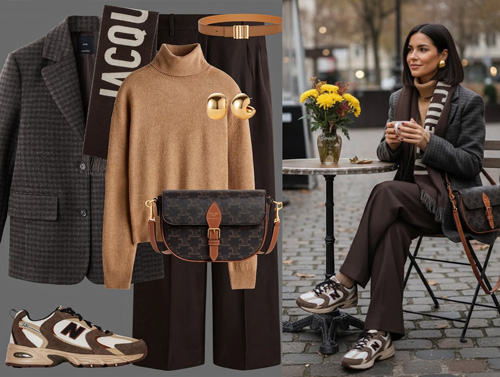 استایلهای پاییزی با بلوز بافت