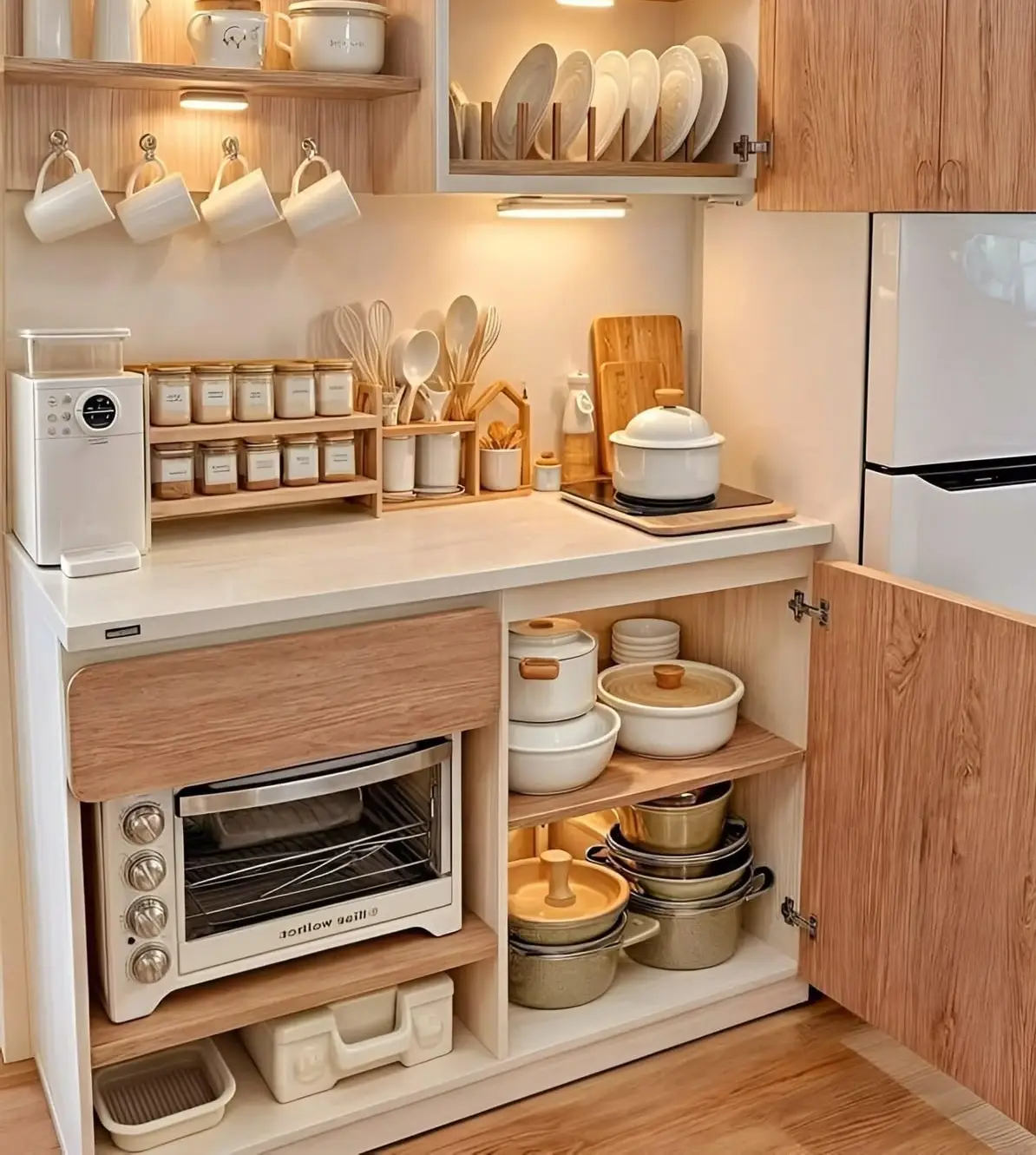 چیدمان کابینت زیر اجاق گاز