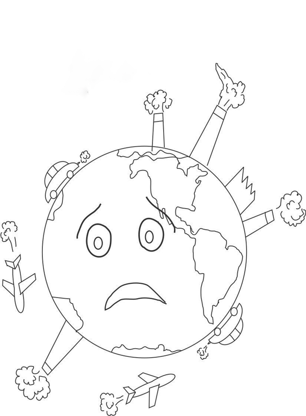 نقاشی تاثیر آلودگی هوا بر کره زمین نقاشی تاثیر آلودگی هوا بر کره زمین