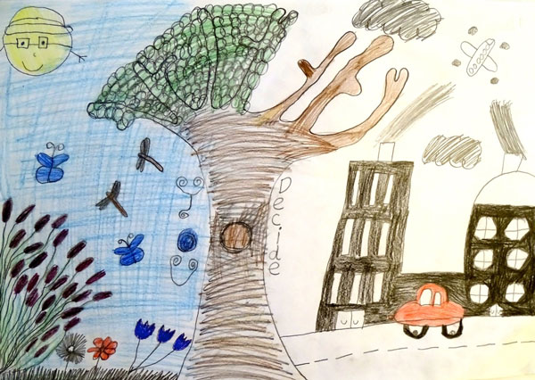 نقاشی مقایسهی هوای پاک و آلوده نقاشی مقایسهی هوای پاک و آلوده