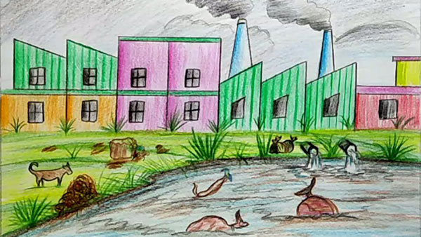 نقاشی آلودگی هوا و تاثیر آن بر طبیعت و حیوانات نقاشی آلودگی هوا و تاثیر آن بر طبیعت و حیوانات