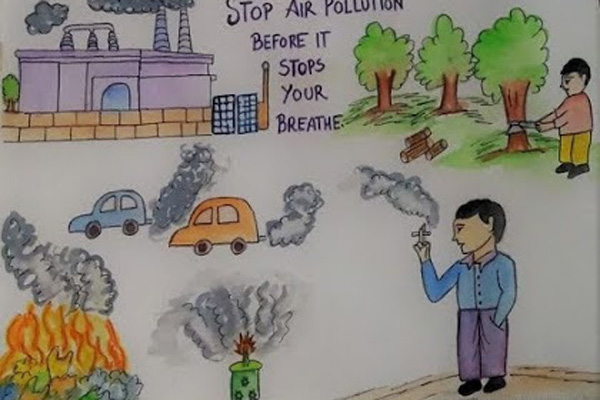 نقاشی آلودگی هوای شهری و تاثیر آن بر انسان نقاشی آلودگی هوای شهری و تاثیر آن بر انسان