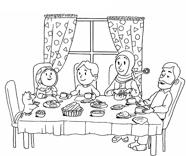 نقاشی شب یلدا برای رنگ آمیزی