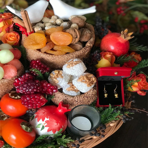 تزیین آجیل تزیین سفره شب یلدا