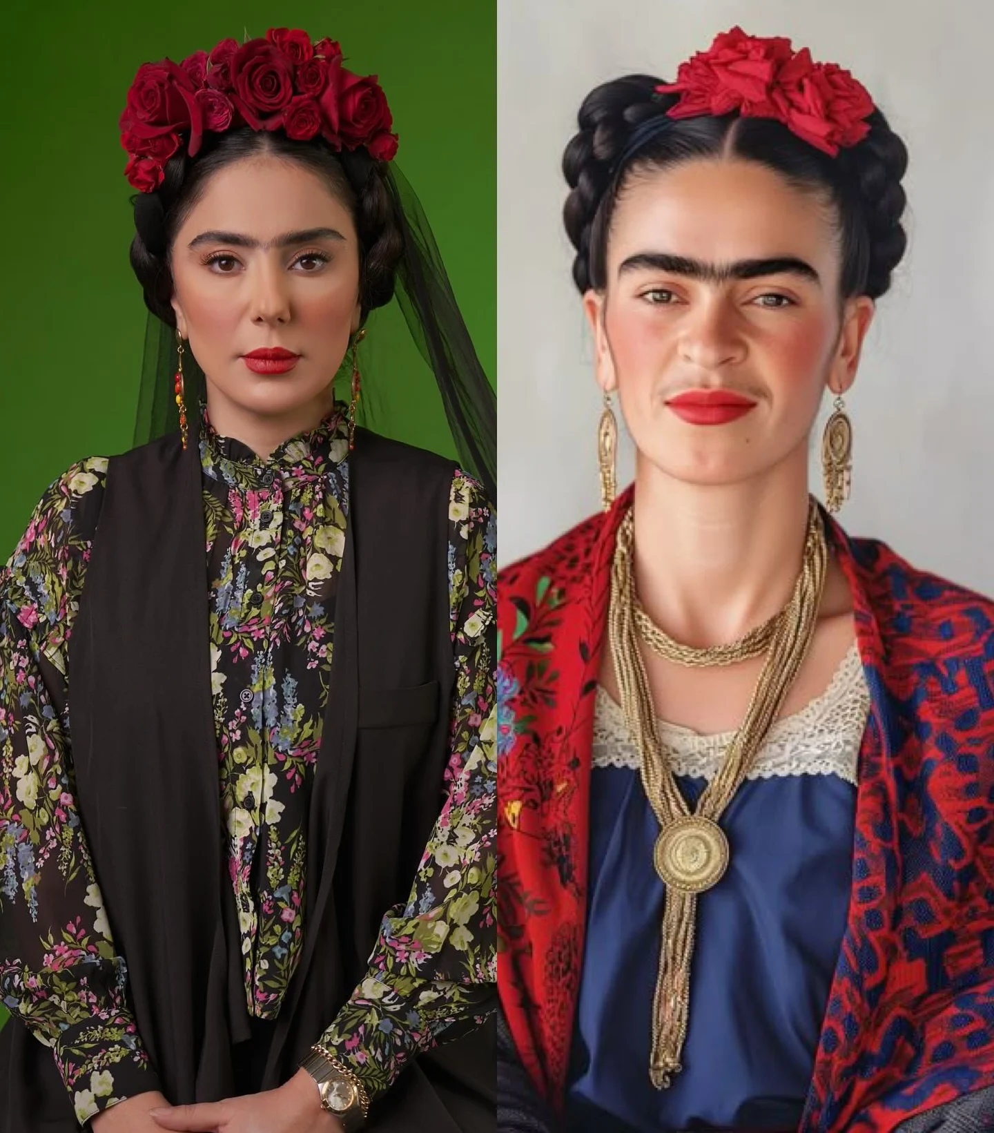 مرجانِ «نون خ» با گریم فریدا؛ تصویری متفاوت که همه را شگفت‌زده کرد!