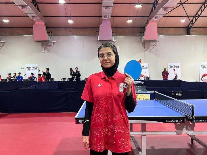 حنانه نجاتی، ستاره پاراتنیس روی میز جوانان ایران در دبی درخشید و قهرمان شد!