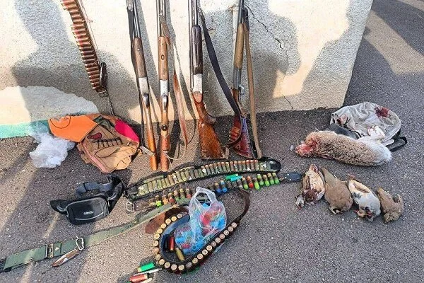 شکارچیان غیرمجاز در پارک ملی دریاچه ارومیه به دام افتادند؛ پرندگان شکار شده و ادوات ضبط شد!