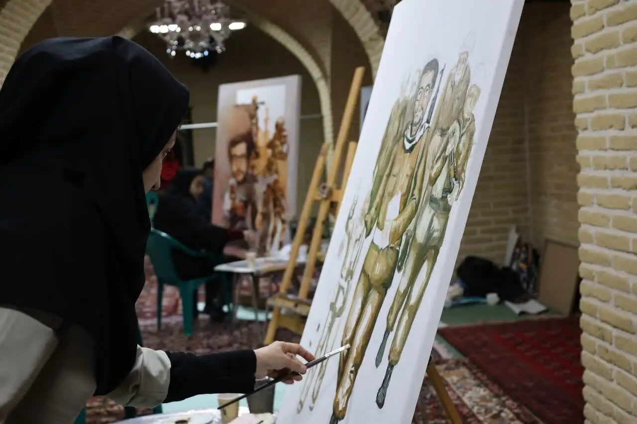 فعالیت کارگاه نقاشی «روایت یاران» در شهرکرد آغاز شد