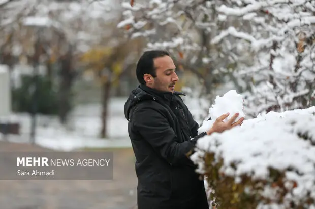 اولین برف زمستانی مشهد، شروعی شگفت‌انگیز برای فصل سرد!