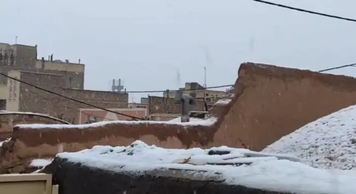 برف نادر و حیرت‌انگیز مهمان یزد شد؛ شهر جهانی در سفیدپوشی زمستانی