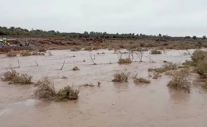 بازگشت طغیان رودخانه فصلی فهرج پس از سال‌ها انتظار خشک!