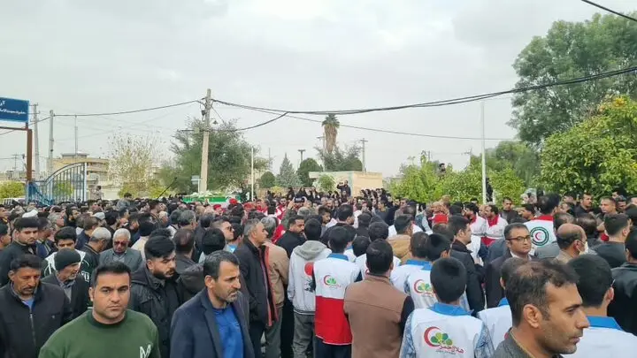 تشییع پیکر امدادگر شهید هلال احمر در جهرم