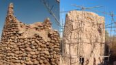 مردم یزد به پا خاستند؛ مرمت شگفت‌انگیز ۲ برج تاریخی با دست‌های خودشان + فیلم