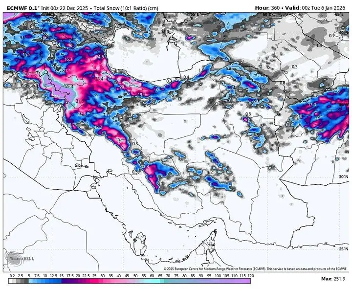 هشدار جدی هواشناسی؛ بارش برف و باران در ۱۰ استان به زودی آغاز می‌شود!