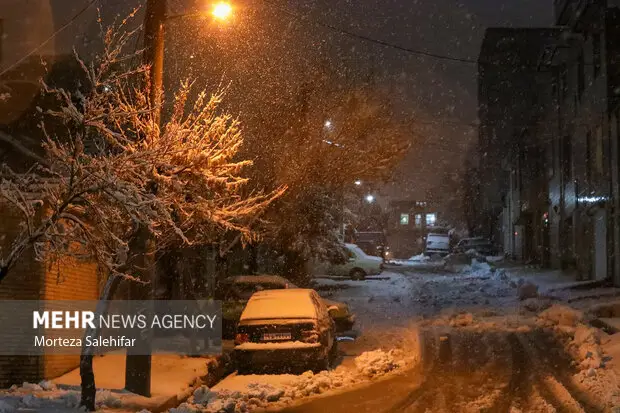 بارش دوباره برف تبریز را سفیدپوش کرد