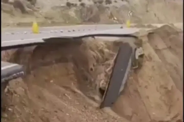 رانش زمین در جاده ایذه – دزپارت خوزستان