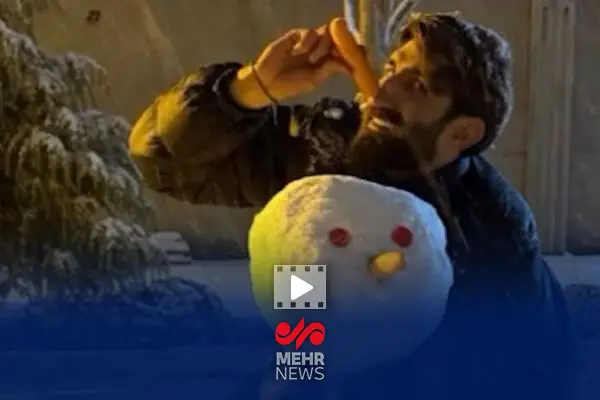 برف بازی بازیکنان تیم فوتبال تراکتور