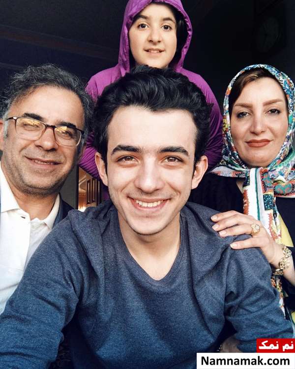 زندگینامه علی شادمان و همسرش علی شادمان در کنار پدر و مادر و خواهرش