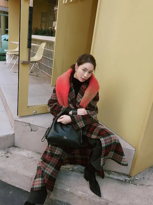 پالتوی چهارخانه بازیگر پسران برتر از گل