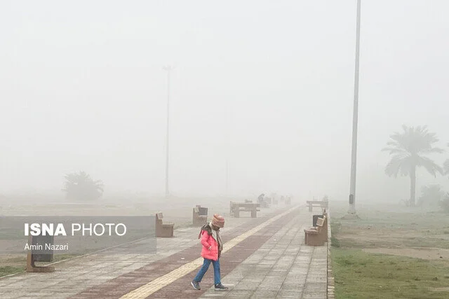 خوزستان درگیر مه غلیظ و دمای نزدیک صفر؛ بارش برف و رعدوبرق در راه است!