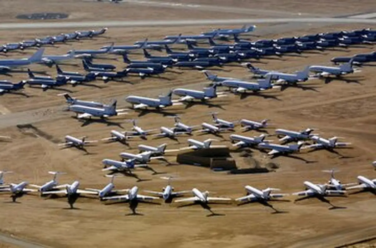 شگفتی بزرگ در آریزونا؛ تجمع ۴۰۰۰ بمب‌افکن و جنگنده آمریکایی در بزرگ‌ترین گورستان هواپیماهای جهان!