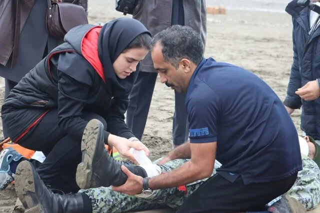 مسابقات مهارتی طب رزم نداجا در رشت برگزار شد