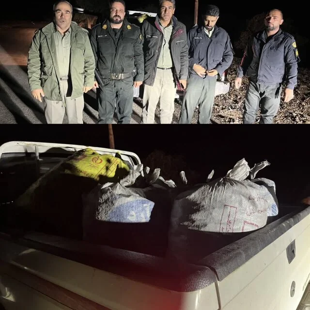 بازداشت قاچاقچی زغال در حاشیه منطقه حفاظت‌شده دنا در شب بارش‌های رحمت الهی