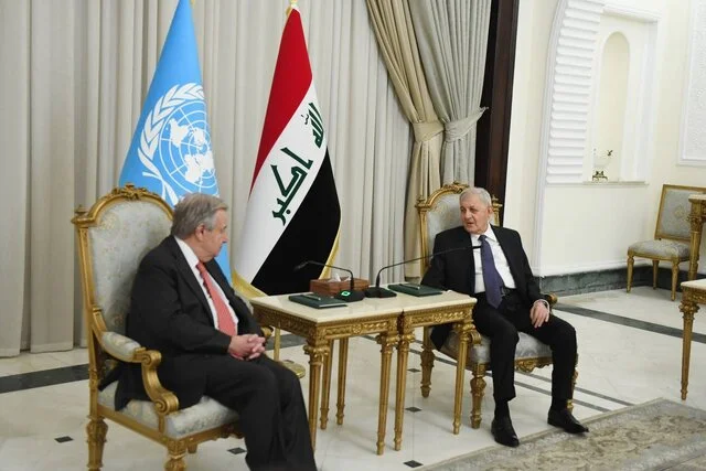 دیدار مهم رئیس‌جمهور عراق با دبیرکل سازمان ملل؛ چه آینده‌ای در انتظار بغداد است؟