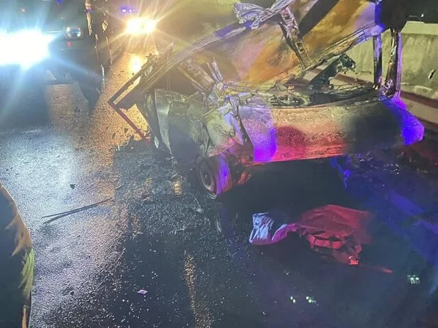 تصادف هولناک بامدادی در کسما؛ آتش‌سوزی مرگبار جان ۲ نفر را گرفت