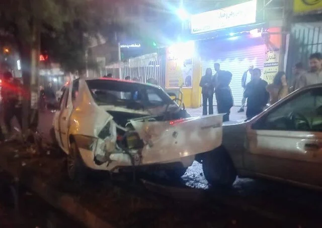 تصادف زنجیره‌ای هولناک در رشت؛ یک کشته و دو مجروح در شب حادثه