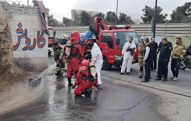 نشت گاز آمونیاک در کارخانه‌ای در بزرگراه بعثت مهار شد