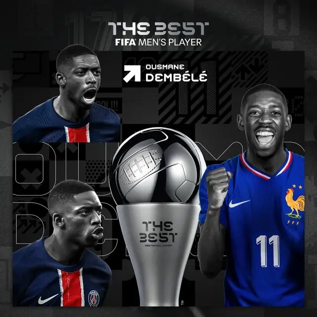 دمبله و انریکه بهترین‌های سال ۲۰۲۵ فوتبال جهان شناخته شدند