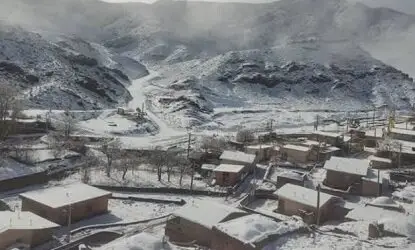 تصاویر زیبای برف در شمال استان کرمان