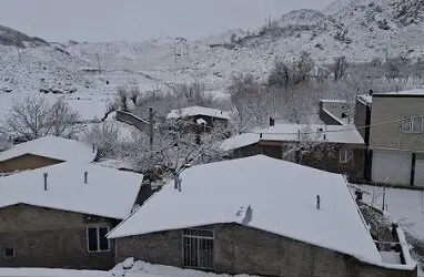 تصاویر زیبای برف در شمال استان کرمان