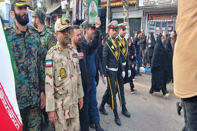 پیکر مطهر شهید امنیت «امیرحسام جوینده» در صومعه‌سرا تشییع شد