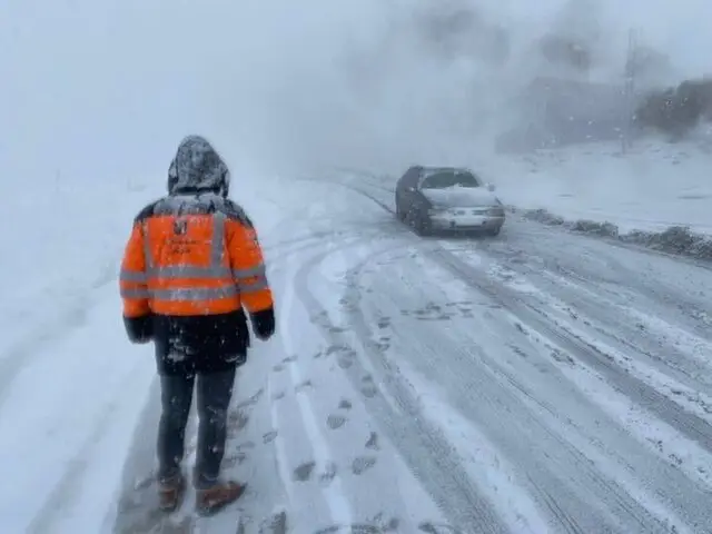 محور برهان به دلیل کولاک مسدود است