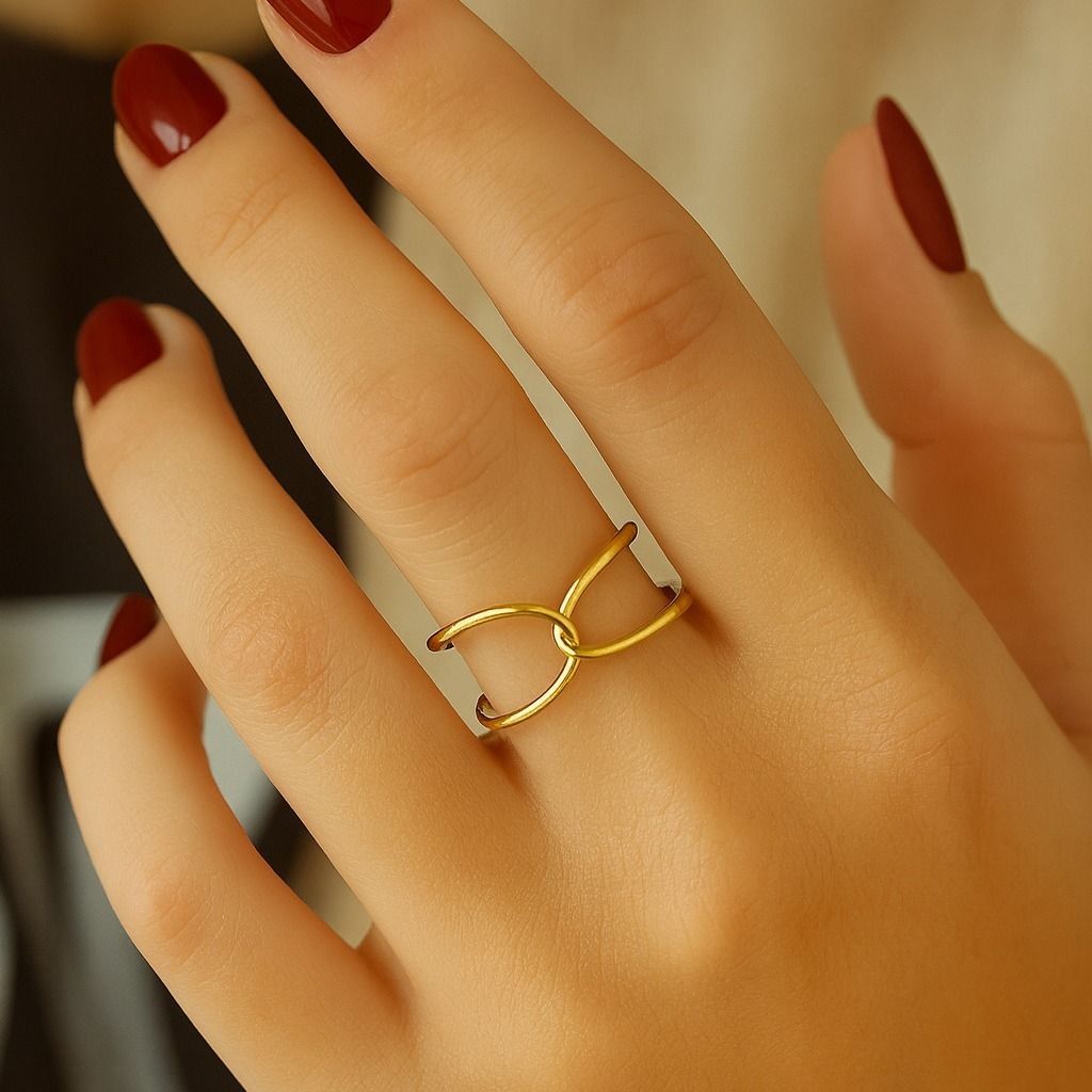 مدل انگشتر طلا بدون نگین شیک