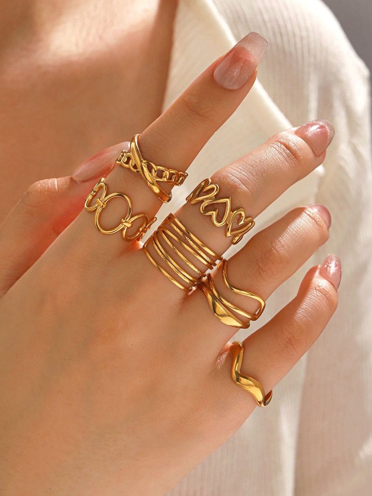 مدل انگشتر طلا بدون نگین شیک