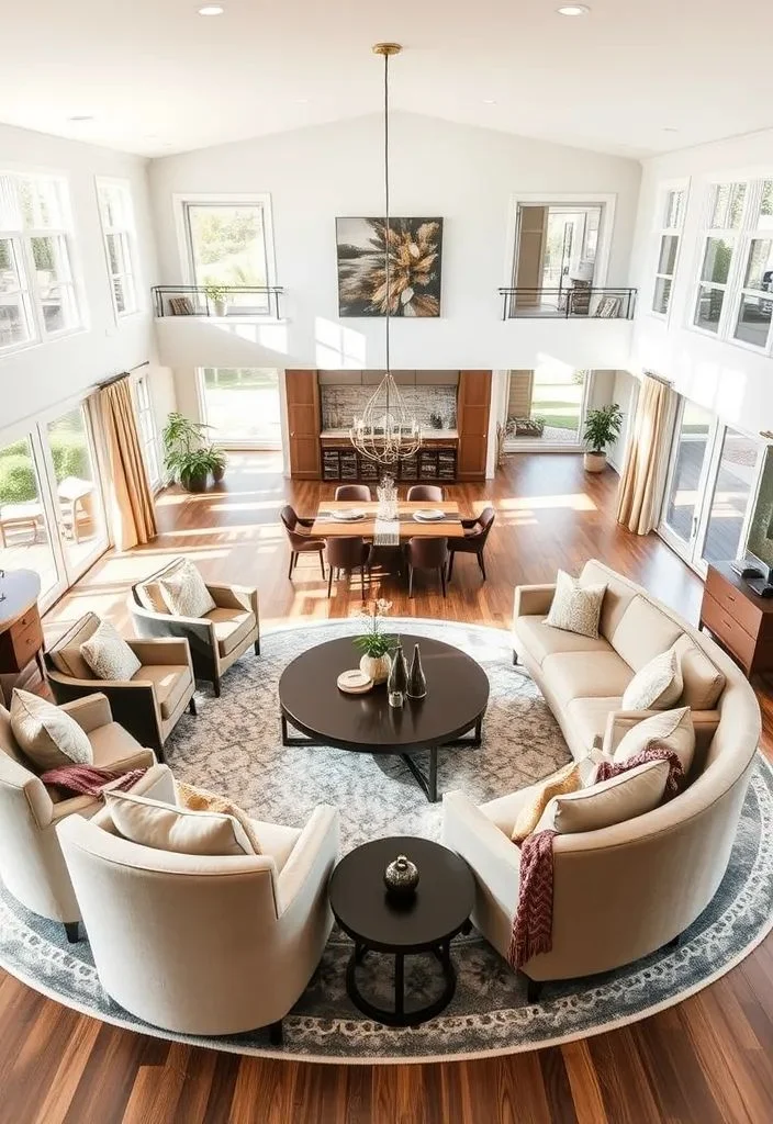 چیدمان پذیرایی مستطیل باریک